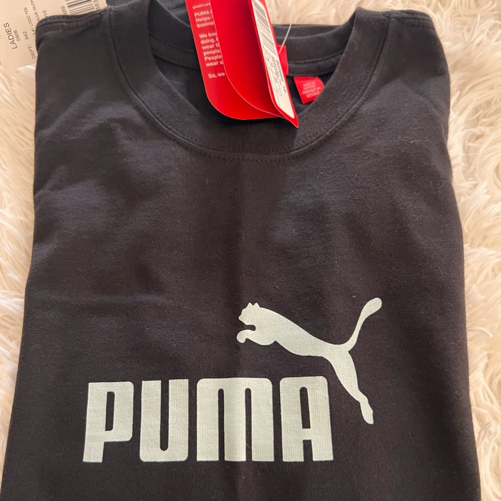 Puma black long sleeve tee with Iconic Logo
